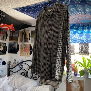 long sleeve silk button down